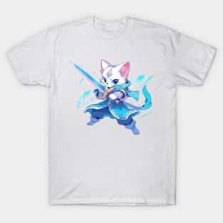 Magic Swordsman Cat Hero T-Shirt